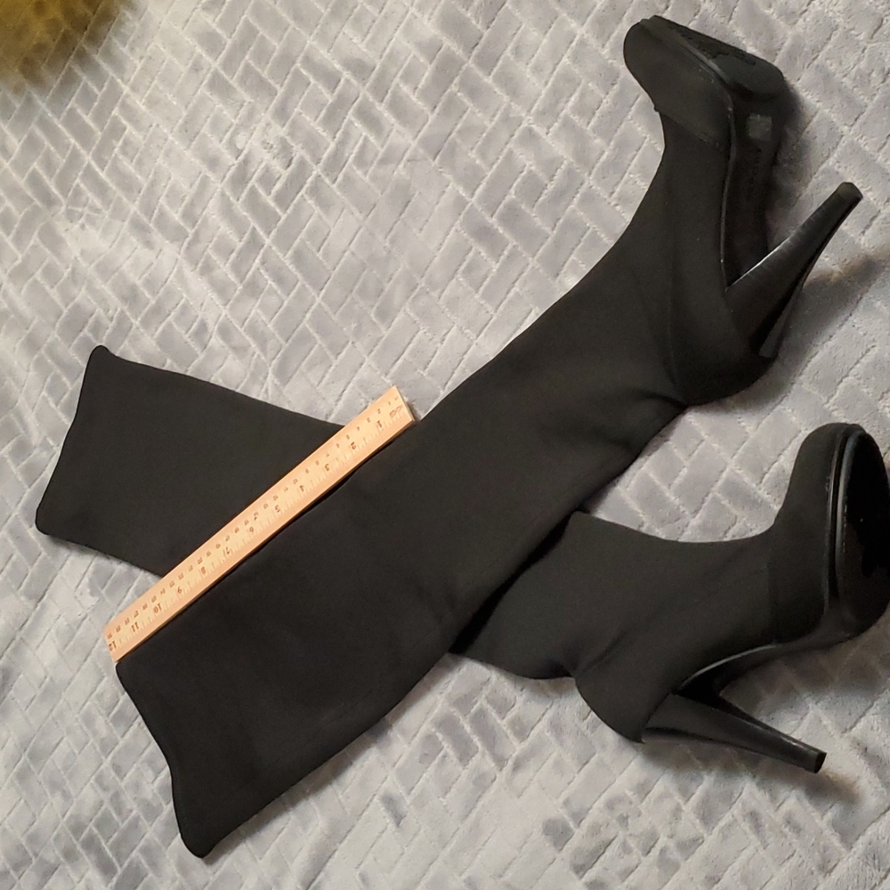 Over the knee stiletto stretch boots